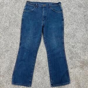 Vintage Wrangler Bootcut Dark Wash Denim Jeans Size 36x30 (34x28) Straight Leg‎